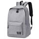 Casual schoolbag men's simple backpack men's backpack men's large capacity middle school student travel bag standard gray (cannot charge and listen to music)