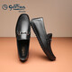 Goldlion Men's Shoes Loafers Peas Shoes Light and Comfortable Set-Toe Business Casual Shoes G567310469AAB Black 41