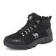 Kamel Dynamische Kamelschuhe für Winter plus Samt verdickte warme Baumwollschuhe wasserdichte nicht rutschfeste Kleidung-resistente Schuhe Outdoor Sport atmungsablöschbarer Freizeitschuhe 3895 Schwarz plus Samtstil 36