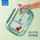 LOCK&LOCK divided lunch box, microwave oven, heatable glass crisper, large-capacity three-compartment lunch box, lunch box for office workers with meals