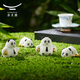 Yongfengyuan (auratic) Chinese tea set accessories, panda doll, tea pet, gift box packaging, desk tea table ornaments, Winwin cat ornaments (55mm-D style)
