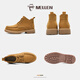 Mellen Herren Stiefel vielseitig Retro Short Stiefel Arbeit Kleidung gelbe Stiefel der Paare im Außen-High-Top Mountainering Snow Martin Stiefel Gelbbraun 41 (255 mm).
