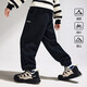 ASK JUNIOR Children's Pants Autumn and Winter Wear Large Children's Warm All-in-One Velvet Casual Pants Trendy New Year Boys' Sweatpants