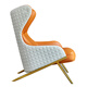 [Spot Flash] Meimeng Shubao Sofá Sofá de cuero American Light Luxury Luxury Genuine Tiger Silla de cuero Arte de cuero Sofá Sofá Leye Leisure Silla 1105 Pedales de pie a juego (Pedales de vaca de primera capa doméstica)