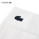 Lacoste Crocodile français Femme Side Zipper Design Simple Casual Casual Daily Commuting Polymed Pleed Shorts GF3879 70V / Beak White 3660