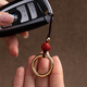 Pufang pure brass ring buckle mobile phone lanyard hand-woven brass jewelry keychain U disk bag hanging chain for men and women good luck