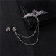Premium men's suit brooch with chain suit corsage fashion badge angel wing chain pin buckle pin 88 C88