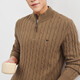 Sept loups [laine pure] Cardigan Hiver Men's Winter épais collier moyen-élevé Collier à carton ouvert et à l'épreuve à l'épreuve à l'épaisseur