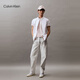 
Calvin Klein Jeans Summer Men's Leisure Commuter ck Embroidered Letter Comfortable Short Sleeve Shirt Jacket J324459 YAF-Moonlight White M
