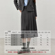 Shandubila temperament commuter skirt women's autumn and winter fashionable high-waisted pleated skirt mid-length A-line skirt dark gray M