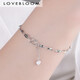 Blooming Love Platinum Bracelet Women's pt950 Platinum Carambola Bracelet Twist Chain Anklet Fashion Hand Jewelry Bracelet Platinum Carambola Anklet Approximately 3.19g With Extension Chain