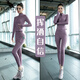 Kangaroo (DAISHU) Light Luxury High Quality Yoga Suit Women's Quick-Drying Clothing Fitness Clothes Morning Running Internet Celebrity Sexy Pilates Sports Suit Taro Purple Jacket Two-piece Set S Recommendation 80-95Jin Jin is equal to 0.5 kg