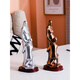 Familia de tres adornos de Shantoulin Village para el regalo de aniversario de bodas del décimo aniversario para esposa. Decoraciones personalizadas para el día de San Valentín 15934 Plata + letras proporcionadas + embarazo (familia