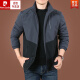 Pier Cardin Marke High-End-Herrenkleidung, Herren Plus Samtjacke, Herbst und Winter 2022 Neue Freizeitjacke, Herrenkleidung, Herren-Herbst-Top, lose gestrickt, 9896 [grau schwarz] plus Samt ohne Preis 3xl 190spezifikationen (180jin [Jin gleich rund 0,5 kg]))
