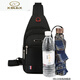 
Small backpack for men and women's breast bag trendy shoulder bag crossbody bag crossbody bag solid color shoulder bag 9905-1 gray small
