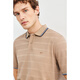 Seven Wolf [Moisture Wound] Short Sleeve T-shirt Men's Summer New Lapel Casual Polo Men's Clothes Top 702 (Dark Apricot) M 165/84A