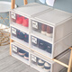 Yangyangyu installation-free shoe box plastic transparent drawer-type storage box can be stacked for home dormitory dust-proof shoe storage box, transparent D type (width 28*depth 36*height 16.6)
