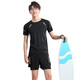 Allen Burton Swimsuit Men's Suit Quick Dry Swimming Full Set Swimsuit Adult Anti-Awkward Large Size Teenagers Swimsuit Two-Piece Swimsuit [Default Embarrassment Double Layer Quick Dry] L [115-130Jin [Jin equals 0.5 kg] Slim fit style]