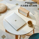 Lin's home coffee table small apartment solid wood legs round tea table living room home Japanese style combination side table LS755 [white] LS755J3-A large round coffee table