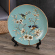 
Tira American country ceramic decorative plate ornaments for viewing plates and living room model room ornaments for decoration 1047 Blue oriole blossoms with bracket