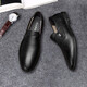 Kechimon Light Luxury Brand de pomme de compagnie pour hommes pour l'orteil masculin Lady Cowhide Light Light Confortable Breatch Lazy Shoes Business and Casual 11973 Noir Edition régulière 37