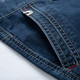 Jeep Spirit Jeep Denim Shorts Hombres Mid-Wists Mid-Pants Mid-Pants Mid-Pants Pantalones de cultivo informales Summer NUEVO Producto 753 Blue oscuro 34