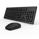 Shuangfeiyan Shuangfeiyan (A4TECH) 3100N wireless mouse and keyboard set waterproof office home keyboard and mouse black wireless