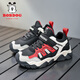 
Babudou children's shoes for boys' sneakers for children's casual shoes 2024 autumn and winter new versatile soft sole mid-sized children's travel shoes black and red K679 [leather single shoes] size 37 [shoe length 23.5cm]
