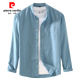 Pier Cardin [Luz de alta gama Luxury] Camisa de cuello de algodón de algodón de otoño Autumn