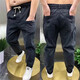 Jue Shao Big Pocket Daddy Jeans Men's All-match Casual Straight Pants Harem Pants Working on the Construction Site Pants Men Gray XL (120-135Jin[Jin equals 0.5 kg]) 2 feet 5