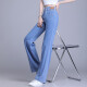 Qingqing Hua Tiansi-Denim-Hose für Frauen im Sommer Dünn 2025 Neue Frühlings- und Sommer-Herstellung lässige Hosen Eisseide Schlampe gerade Hosen 6628 Hellblau 3xl /31 (135-145jin [Jin gleich 0,5 kg]))