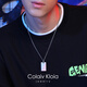 Colaivkloia necklace for men and women, double color matching fashion clavicle chain, titanium steel pendant, Valentine's Day birthday gift for boyfriend and girlfriend XL0108-double color matching necklace