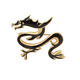 WEISHINI fashion new Chinese style dragon-shaped brooch trendy retro versatile men's pin niche badge suit accessories dragon-shaped brooch A22-301