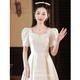 SAIDELE evening dress women's banquet temperament light luxury niche high-end French certificate registration engagement white skirt adult white S (recommended 86-95 Jin [Jin equals 0.5 kg])