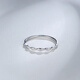 Saturday Fu platinum ring for women PT950 simple and fashionable platinum ripple ring for girlfriend T 0.97g size 8