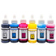 Impresión de calidad T672/674 La tinta de la impresora es adecuada para Epson 1310 1360 1130 1380 11300 L805 T674 Tinta azul claro (6500 páginas)