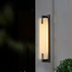 Tong Deng Hui new Chinese style all-copper outdoor waterproof wall lamp natural marble door on both sides of the courtyard villa garden lamp long wall lamp outdoor wall lamp copper color-Fu 60cm
