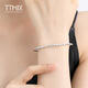 TTMIX imitation diamond pattern classic platinum bracelet pt950 platinum simple women's bracelet birthday gift 54mm weight 8.12g width 2.5mm