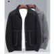 ROMON jacket men's autumn and winter casual men's tops casual trendy comfortable jacket 20GSJK0250 black thickened XL