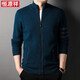 Hengyuanxiang Jacket en laine pure masculine en automne et en hiver nouveau collier de support épais d'âge moyen d'âge moyen et pull en laine chaude d'hiver pour les jeunes à l'extérieur à la mode et à la mode polyvalent 100% en laine en tricot en tricot de camel 165 / m / m
