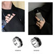 Yezhu star's same style dark ring men's trendy hip-hop simple versatile open ring men's and women's high-end index finger ring dark ring-fine version N046