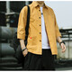 
JEEP SPIRIT Jeep Outdoor Shirt Men's Versatile Solid Color Korean Style Long Sleeve Men's Cropped Sleeve Summer Casual Top Men's Shirt Workwear Light Gray 8829 (Cropped Sleeve) 2XL