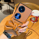 Yu Tang ist für Huawei Pocket 2 Mobiltelefonhülle Cute Bow Card Bag High-End Brown Pocket 2 Ultra-dünn Anti-Falle-Platten-Leder-Hartschale New Crossbody Gurt Lanyard [High-End Brown + Crossbody Bow Card Bag Braun] Huawei Tasche 2