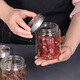 Baijie sealed seasoning jar seasoning box glass seasoning bottle set kitchen salt jar spice moisture-proof stainless steel storage box