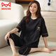 Cat Man (Miiow) 100 reines Baumwoll-Pyjama für Frauen im Sommer kurzärmeligte Hosen Fett MM Plus Size 200 Jin [Jin entspricht 0,5 kg] Lose Cartoon Outdoor-Kleidung 9923 L 100-120 Jin [Jin gleich 0,5 kg]
