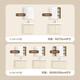 
Hengjie cream-air bathroom cabinet ceramic integrated basin multi-layer solid wood large capacity partition storage wash basin cabinet combination 6219 6219-C70cm egg milk color (smart round mirror