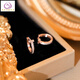 Feixiangge 2024 new trendy classic diamond small earrings T-shaped rose gold earrings women's bag 18k gold earrings T-letter French earrings rose gold