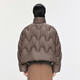 Jiangnan Buyi (JNBY) [Polloni] New autumn and winter down jacket for women standing collar wavy design short casual loose 5O0C12350 209/Dark Brown S