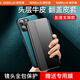 Sibero suitable for Apple 16promax mobile phone case leather flip lens full-inclusive ultra-thin anti-fall high-end windows iphone16 protective cowhide case business men and women new style [Elegant black] cowhide flap丨Folding bracket Apple 16ProMax