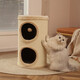 Huayuan pet equipment (hoopet) cat nest, cat climbing frame, integrated cat tree, plush warm cat house, double-layer cat scratching board, sisal bucket, cat toy, cat climbing frame, beige sisal bucket (available for multiple cats, no spring couplets)